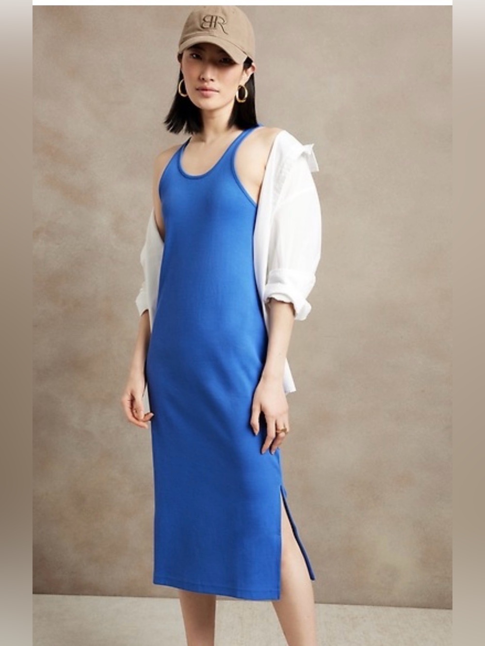 Banana Republic Blue Racerback tank dress - Small